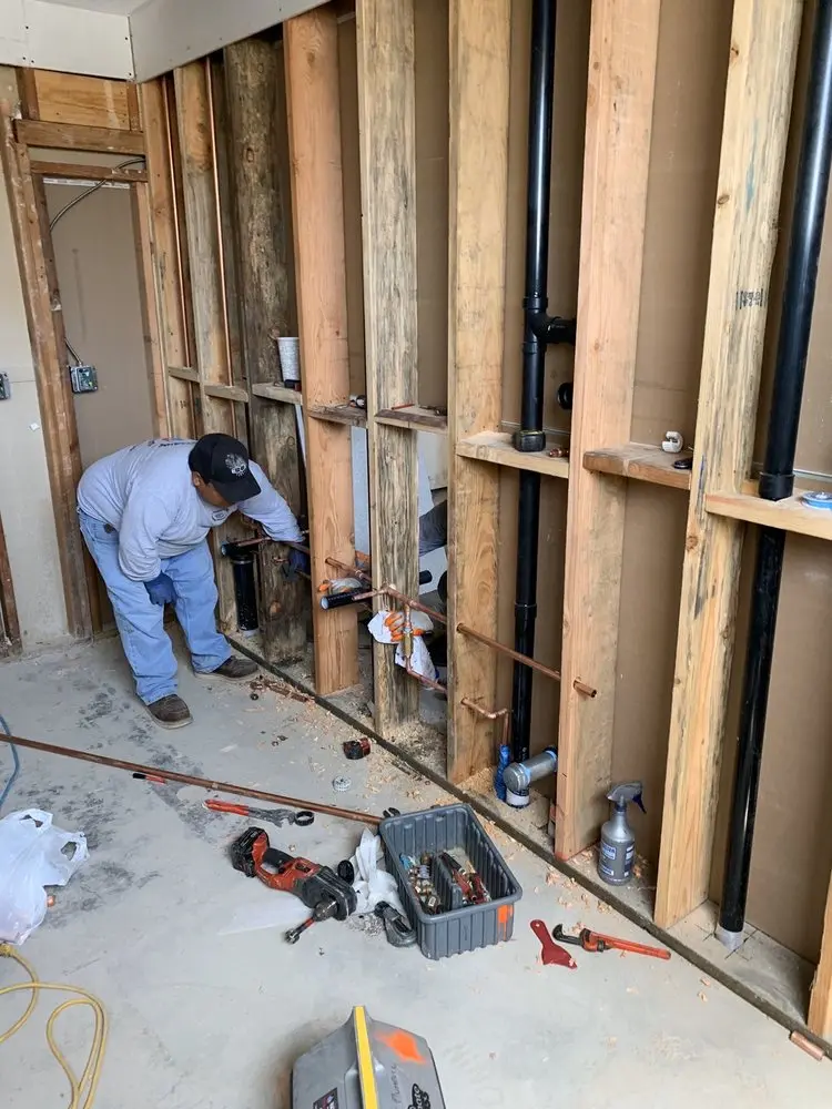 Commercial rough-in plumbing for Gas Line Repair in Sheds